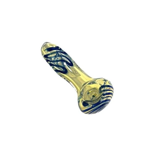 GLASS 3"INCH DOUBLE FRYT LIME DESIGN HANDPIPE