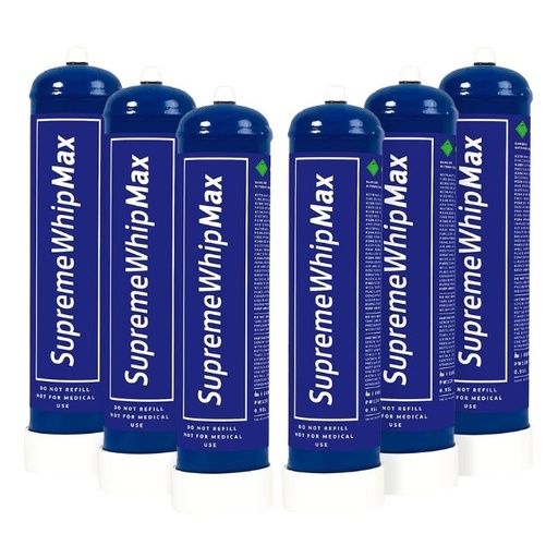 [SUPREMEWHIPMAXCH] SUPREME WHIP MAXX CYLINDER 580G (0.95L) CHARGER 6CT/ BOX