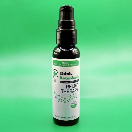 [TBRELIEFTHERAPY] THINK BOTANICALS CBD RELIEF THERAPY 1000MG LIDOCAINE &amp; MENTHOL CREAM 60ML BOTTLE