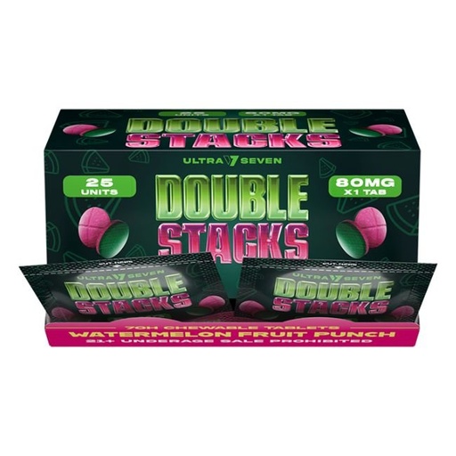ULTRA 7 SEVEN DOUBLE STACKS HYDROXY CHEWABLE 80MG PER TABLET 1CT/25PK