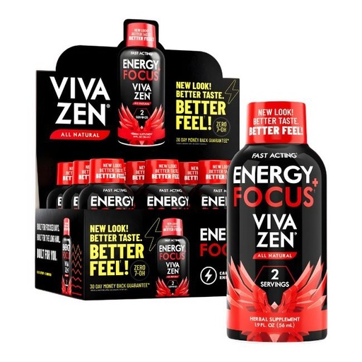 [VIVAZENSHOT] VIVAZEN ENERGY + FOCUS ORIGINAL 40MG KARATOM SHOT 12CT DISPLAY