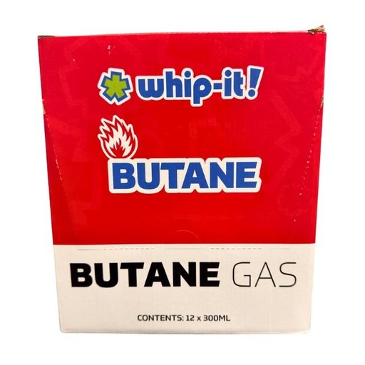 [WHIPITBUTANEREG] WHIP IT BUTANE GAS REGULAR RED (300ML) 12CT/ BOX