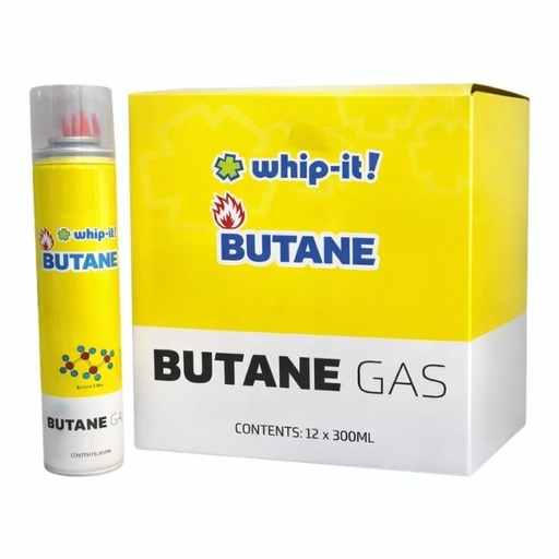 [WHIPITBUTANEREG] WHIP IT BUTANE GAS REGULAR RED (300ML) 12CT/ BOX