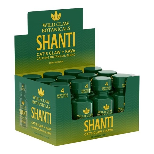 [WILDCLAWSHOT] WILD CLAW SHANTI CAT'S CLAW + KAVA EXTRACTS SHOTS (60ML) 12CT/ BOX