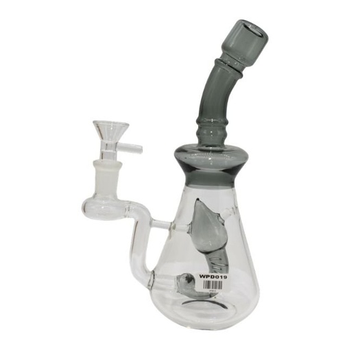 11" FANCY DOWN PERC DESIGN GLASS WATER PIPE