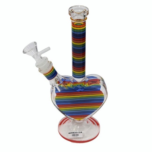 [WPM2012A] 10''PULSAR VICTORIAN VALENTINES DAY GLOW IN THE DARK WATER PIPE