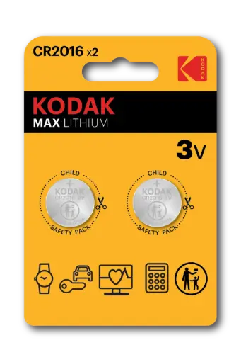[KODAK-30429520-CS] Kodak MAX Lithium CR2016 Battery (2-pack blister)