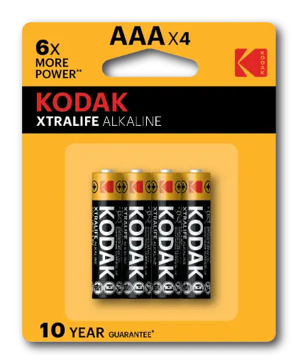 [KODAK-30861725] Kodak XTRALIFE Alkaline AAA Battery (4-pack blister)