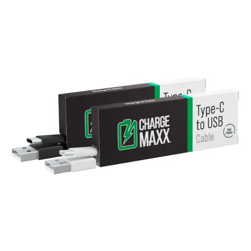 [UC1-TYPEC-BK & WH] Emobii- Charge Maxx Type-C USB Cable – Black & White