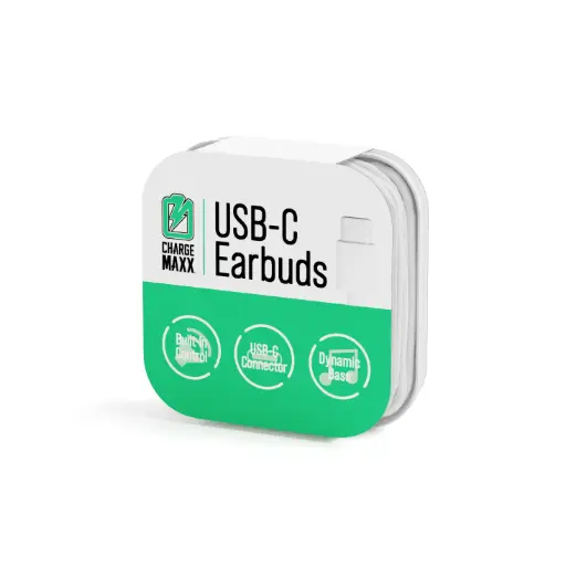 [EB1-BK & WH] Emobii- Charge Maxx Earbud – Black & White – Box of 8 Units