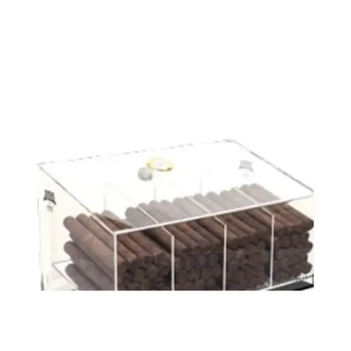 [HS-BIN4] Humidor Supreme Acrylic Cigar Display Humidor – 4 Bin